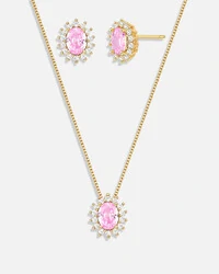 Conjunto Colar e Brinco Oval Mari