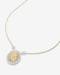 Colar Medalha Milagrosa - Moissanite - Prata 925