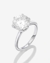 Anel Solitário Évora Moissanite - 11 mm - 5.0 ct - Prata 925