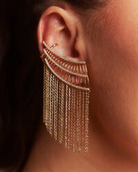 Brinco Ear Cuff Tramas Shine