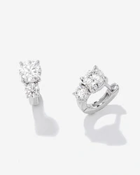 Brinco Argola Moissanite Melody - Prata 925
