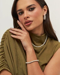 Pulseira Riviera Pérola - Prata 925