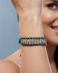 Pulseira Macramê Diamond - Prata 925