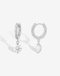 Brinco Argola Cristalle Moissanite - 6 mm - 1.76ct - Prata 925