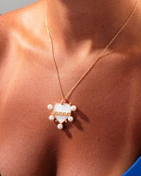 Colar Sagrado Coração Pérolas