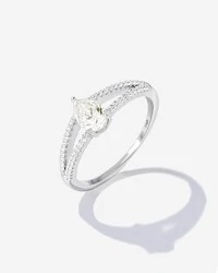 Anel Solitário Florence Moissanite - 7.5 mm - Prata 925
