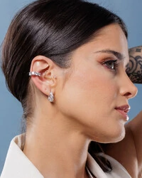 Brinco Yana Aurora Moissanite - 1,8ct - Prata 925