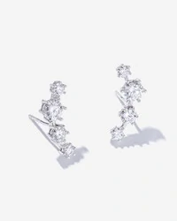 Brinco Ear Cuff Fox Moissanite - 0.5ct - Prata 925