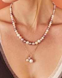 Colar Pérolas Taylor Rose com Pingente