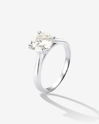 Anel Solitário Moissanite 8 mm - Prata 925
