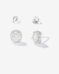 Brinco Ninfea Moissanite - 6,5 mm - Prata 925