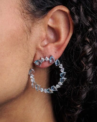 Brinco Argola Frontal Cristal