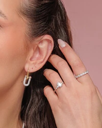 Anel Solitário Cecile - Prata 925