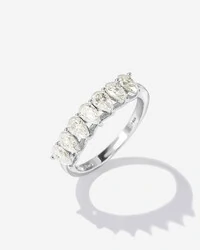 Anel Aparador Florence Moissanite - 3.5 mm - Prata 925
