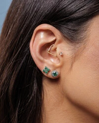 Brinco Moissanite Luxo Color - Moissanite 0.5ct - 5 mm - Prata 925