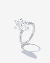 Anel Solitário Divine Moissanite - 14 mm - 8.0ct - 6 garras - Prata 925