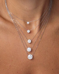 Colar Évora Moissanite - 6,5 mm - 1 ct - Prata 925