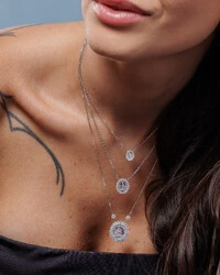 Colar Medalha Milagrosa - Moissanite - Prata 925