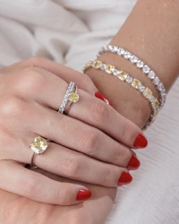 Pulseira Riviera Leticia 5 mm (17 cm - 4 garras) - Prata 925
