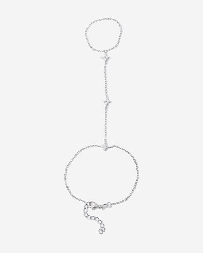 Foto Pulseira De Mão Trevos - Moissanite ct - Prata 925