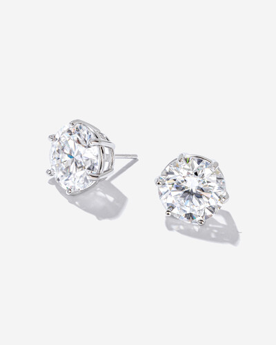 Foto Brinco Ponto de Luz Moissanite Lily - 14.0ct - 12,5mm - Prata 925