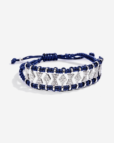 Foto Pulseira Macramê Diamond - Prata 925