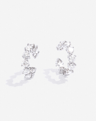 Foto Piercing Grazy ( Duplo) - Moissanite 3 mm - 2ct- Prata 925