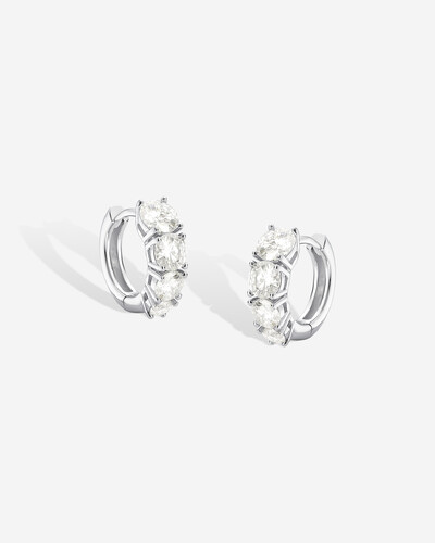 Foto Brinco Argola Lis Moissanite 3.16ct - Prata 925