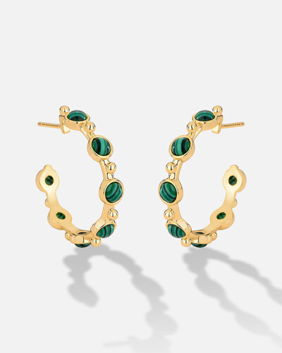 Foto Brinco Argola Chloe - Malaquita