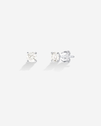 Foto Brinco Ponto de Luz Moissanite 5 mm - Prata 925