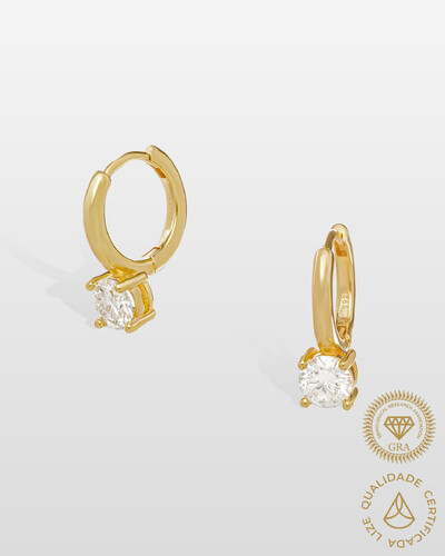 Foto Brinco Argola Belina- Moissanite - 5mm- 0,9 ct - Prata 925
