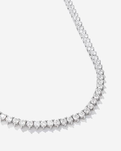 Foto Colar Riviera Moissanite - 3 mm - 3 garras - 45 cm - Prata 925