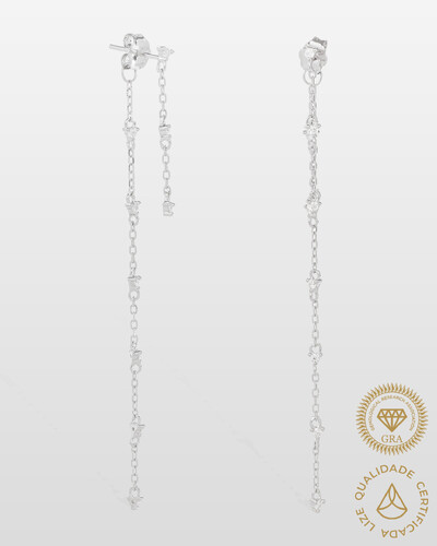 Foto Brinco Ear Line Cely Moissanite - 1,5mm- 0.28ct - Prata 925
