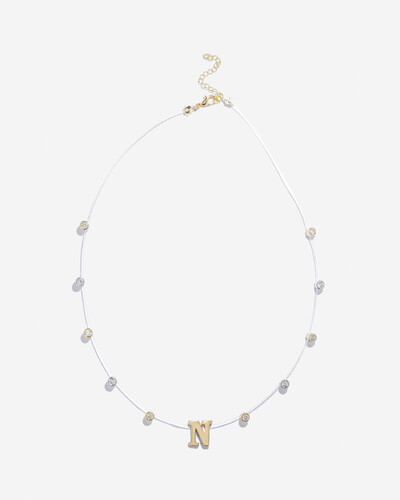 Foto Colar Fio Invisível Inicial Luiza - Personalizado