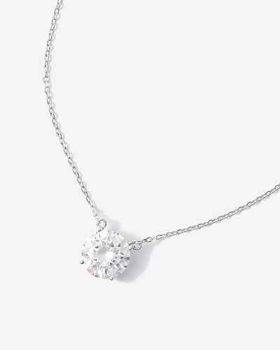 FotoColar Solitário Moissanite 10 mm - 4.0ct - Prata 925