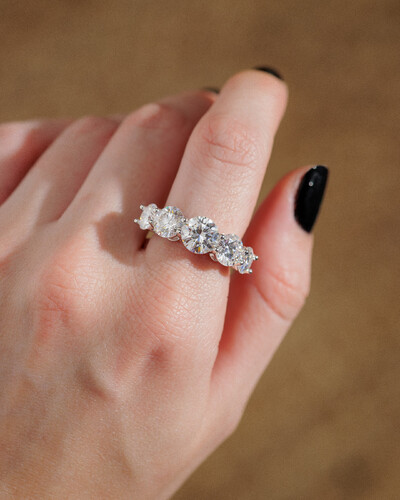 Foto Anel Aparador Moissanite Miah - 2.0ct - Prata 925