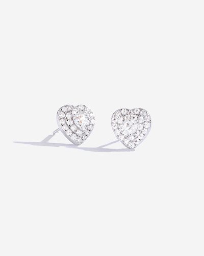 Foto Brinco Coração Aimê - Moissanite - 0.2ct - Prata 925