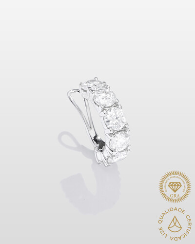 Foto Piercing Aurora- Moissanite 3,5 mm - 0.2ct- Prata 925