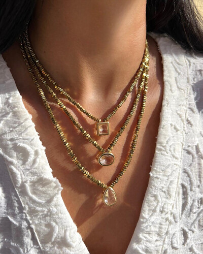 Foto Colar Gota Solis Hematitas
