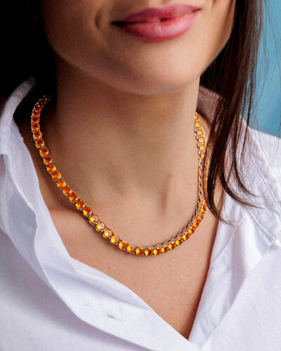 Foto Colar Riviera Colors Silver - 6mm - 4 garras - 40cm