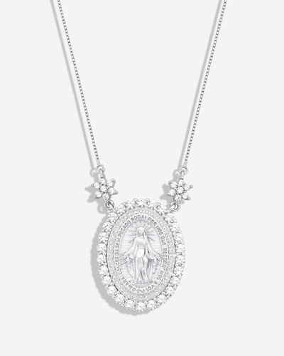 Foto Colar Medalha Nossa Senhora Das Graças - Prata 925