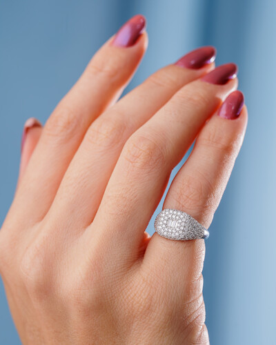 FotoAnel Mindinho Luxo Moissanite - 1.15ct - Prata 925