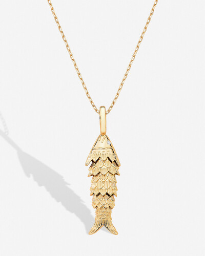 Foto Colar Longo Golden Fish