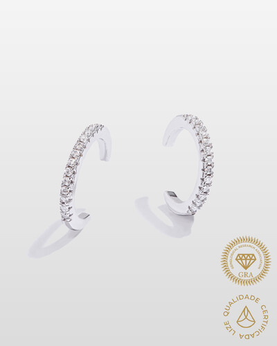Foto Piercing Slim (Duplo) - Moissanite 1 mm - 0.13ct- Prata 925