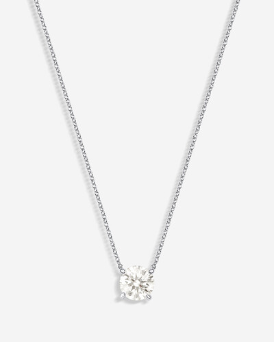 Foto Colar Ponto de luz Moissanite 8 mm - Prata 925