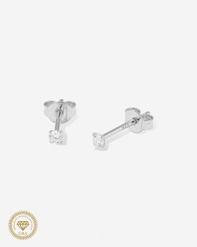 Foto Brinco Briela Moissanite - 2 mm - 0.07ct - Prata 925