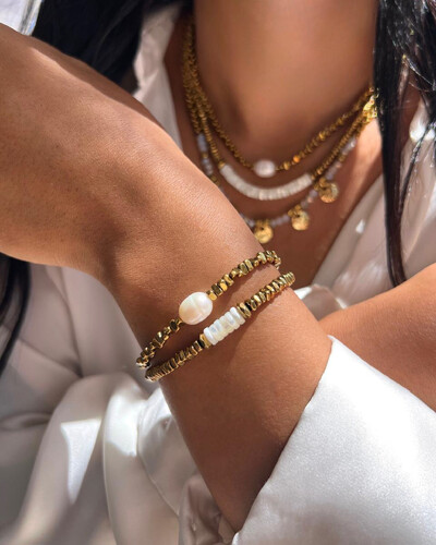 Foto Pulseira Discos Serene Hematitas