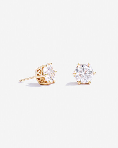 Foto Brinco Emily - Moissanite 8,5 mm - 5.0ct - - Prata 925