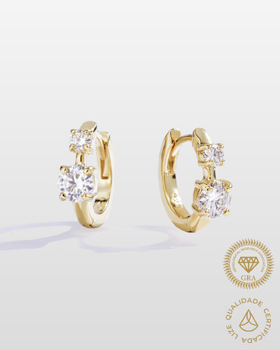 Foto Brinco Argola Maxine - Moissanite - 0.5ct - Prata 925