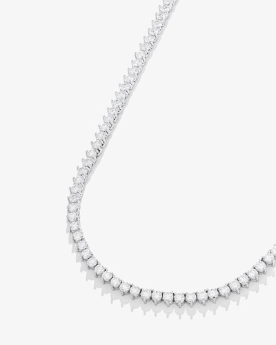Foto Colar Riviera Cloe- Moissanite - 3mm- 40 cm- 12.4ct - 3 Garras - Prata 950